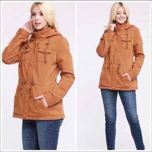 NEW‼️CAMEL FLEECE ANORAK ZIPPER- Sweater